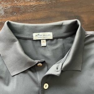 Peter Millar Summer Comfort Stretch Short Sleeve Gray Polo Shirt Men’s Size XL
